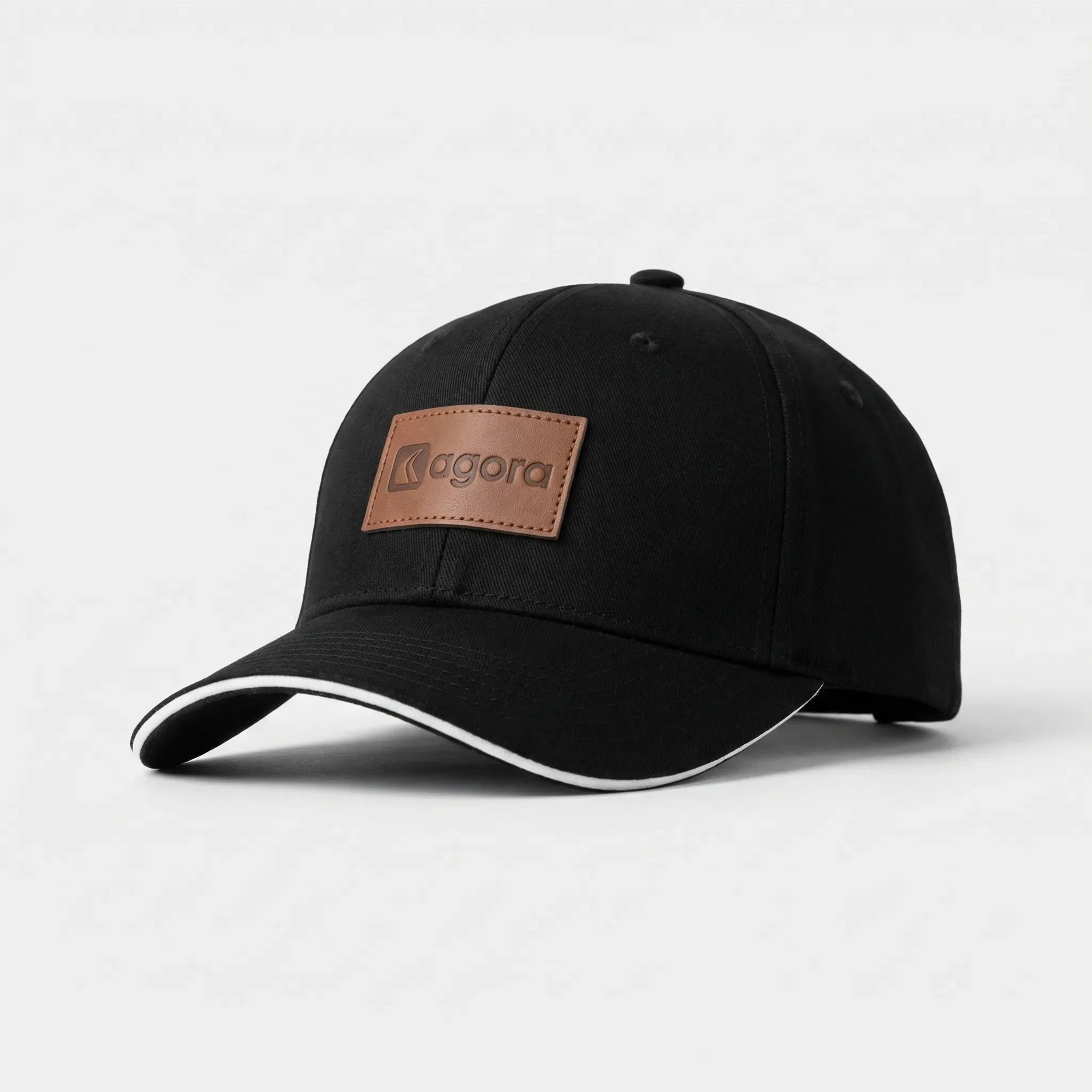 Men's adjustable baseball cap with structured peak and breathable fabric