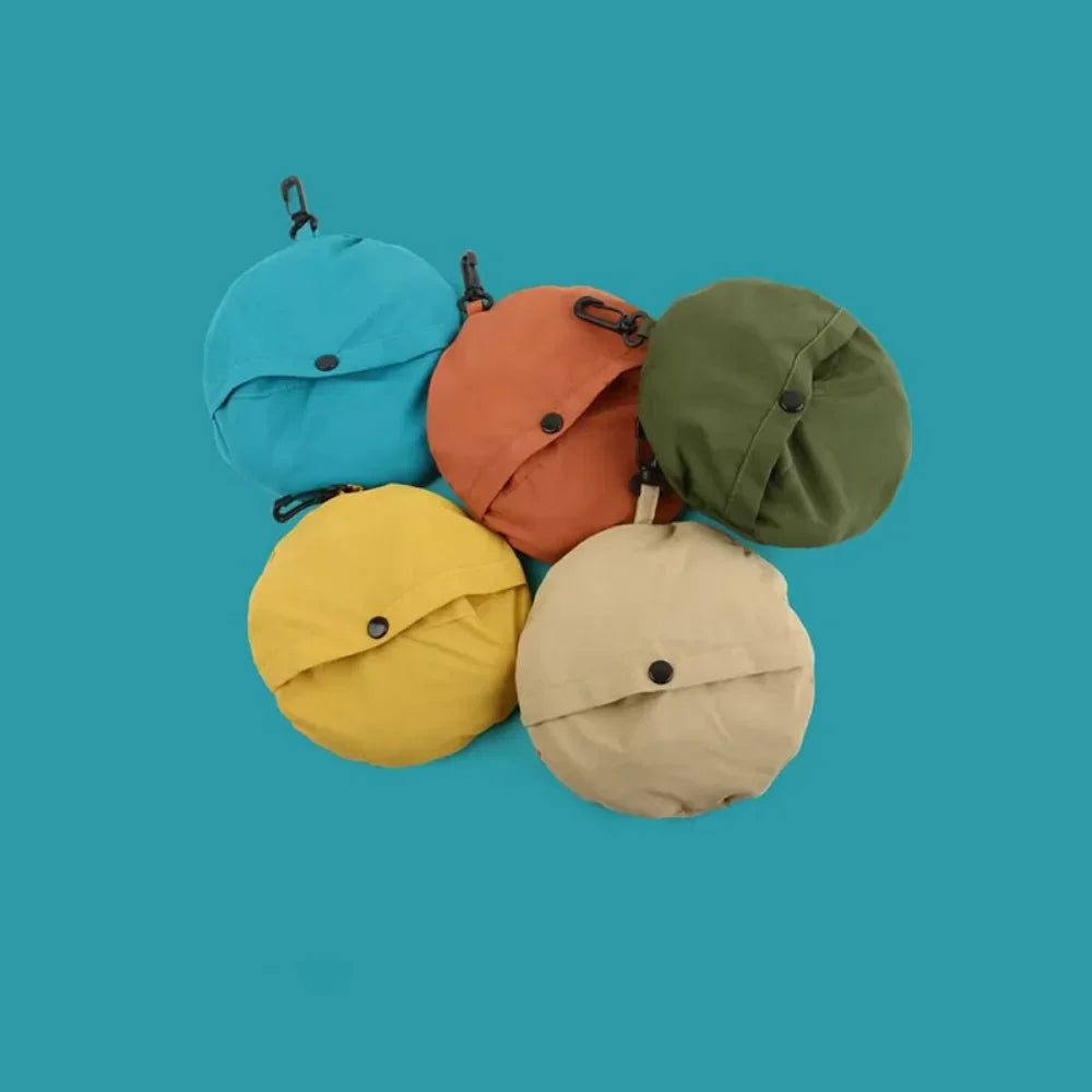 Color-block bucket hat with quick-dry fabric and adjustable chin cord