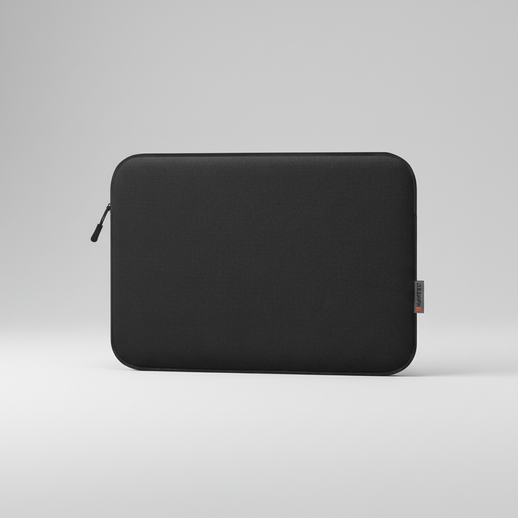 Crossbody sling slim nylon laptop sleeve with soft lining