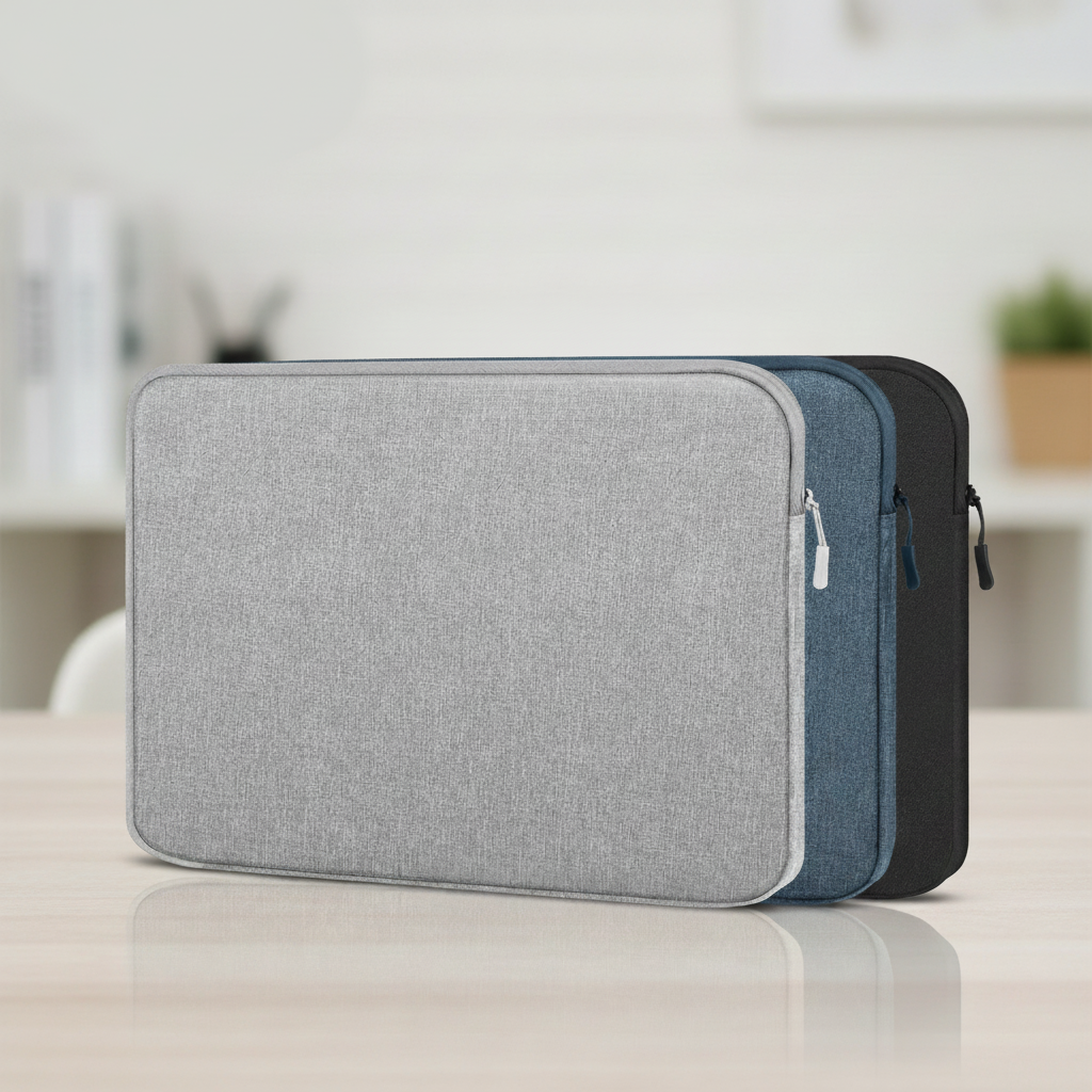 Crossbody sling slim nylon laptop sleeve with soft lining