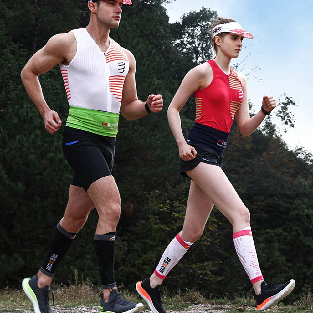 Calf compression sleeve graduated compression breathable support