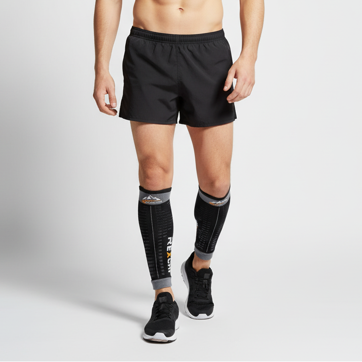 Calf compression sleeve graduated compression breathable support