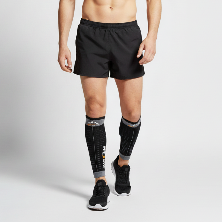 Calf compression sleeve graduated compression breathable support