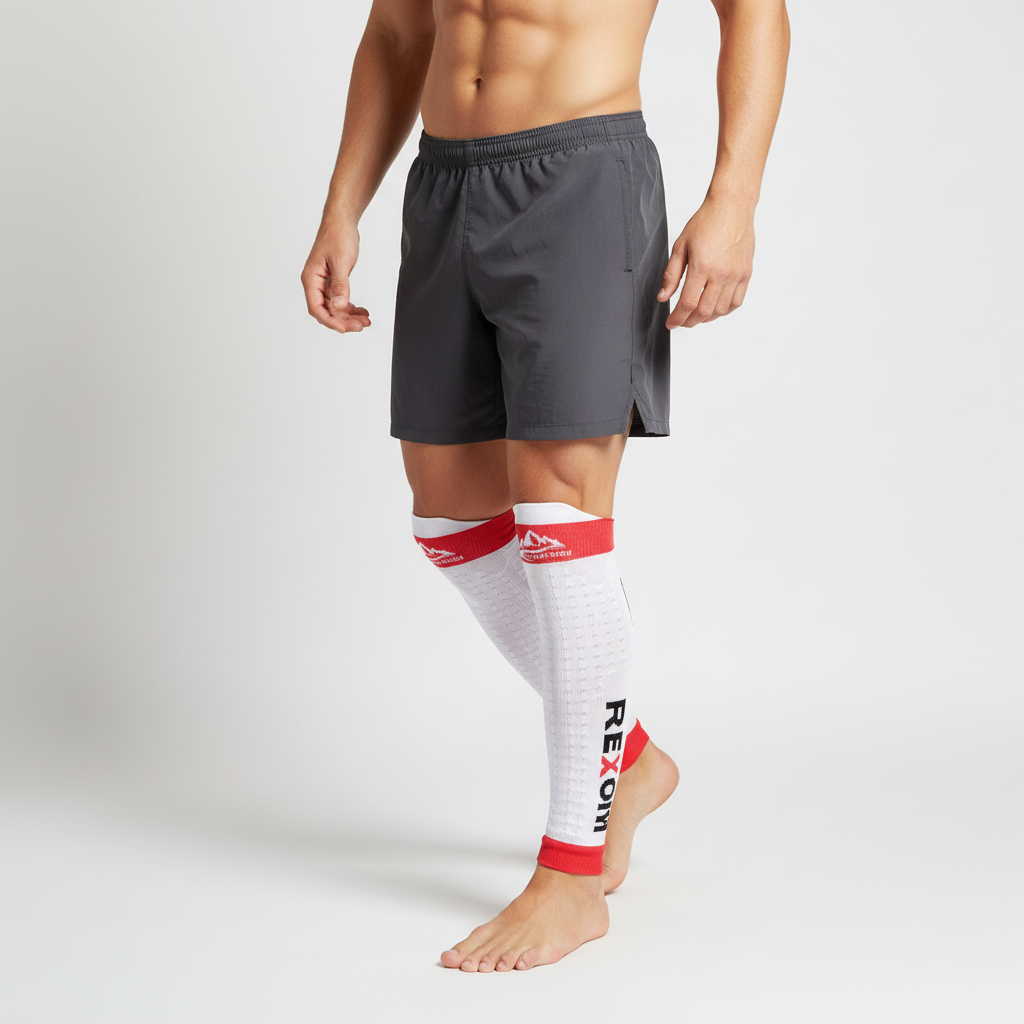 Calf compression sleeve graduated compression breathable support