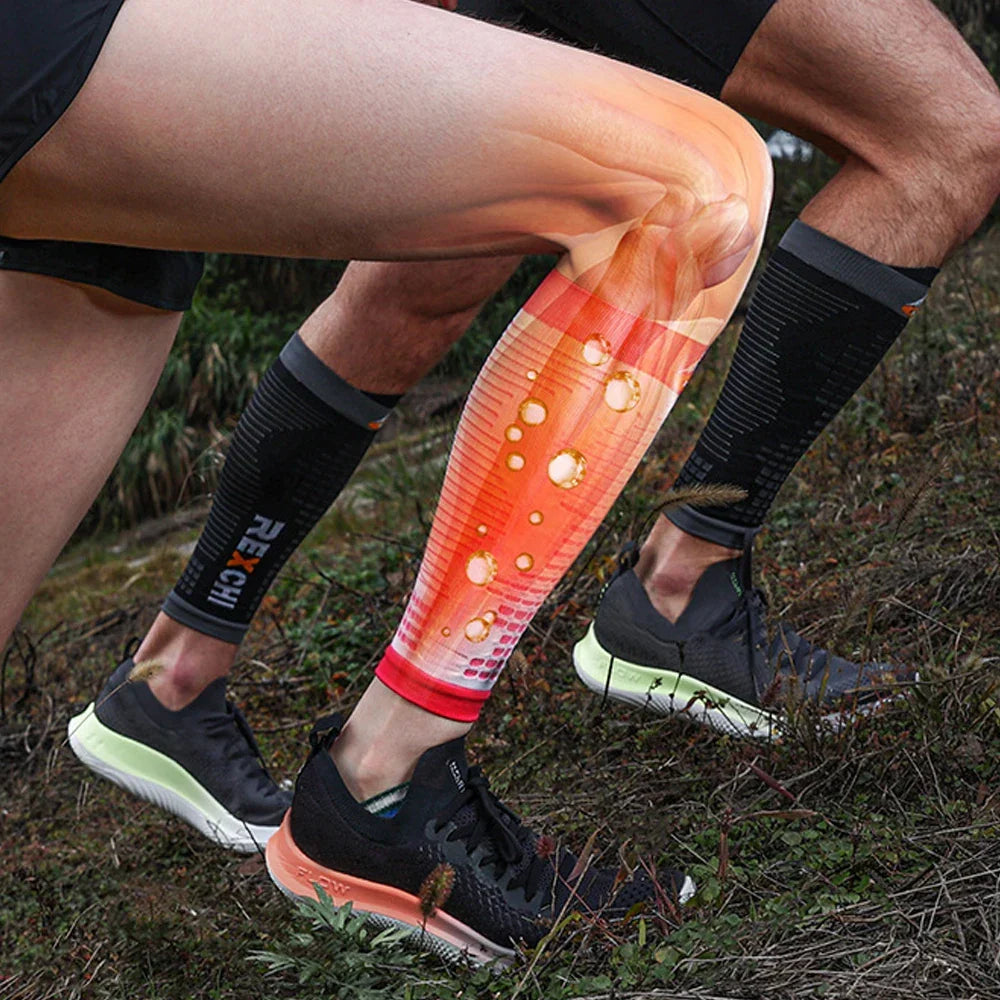 Calf compression sleeve graduated compression breathable support