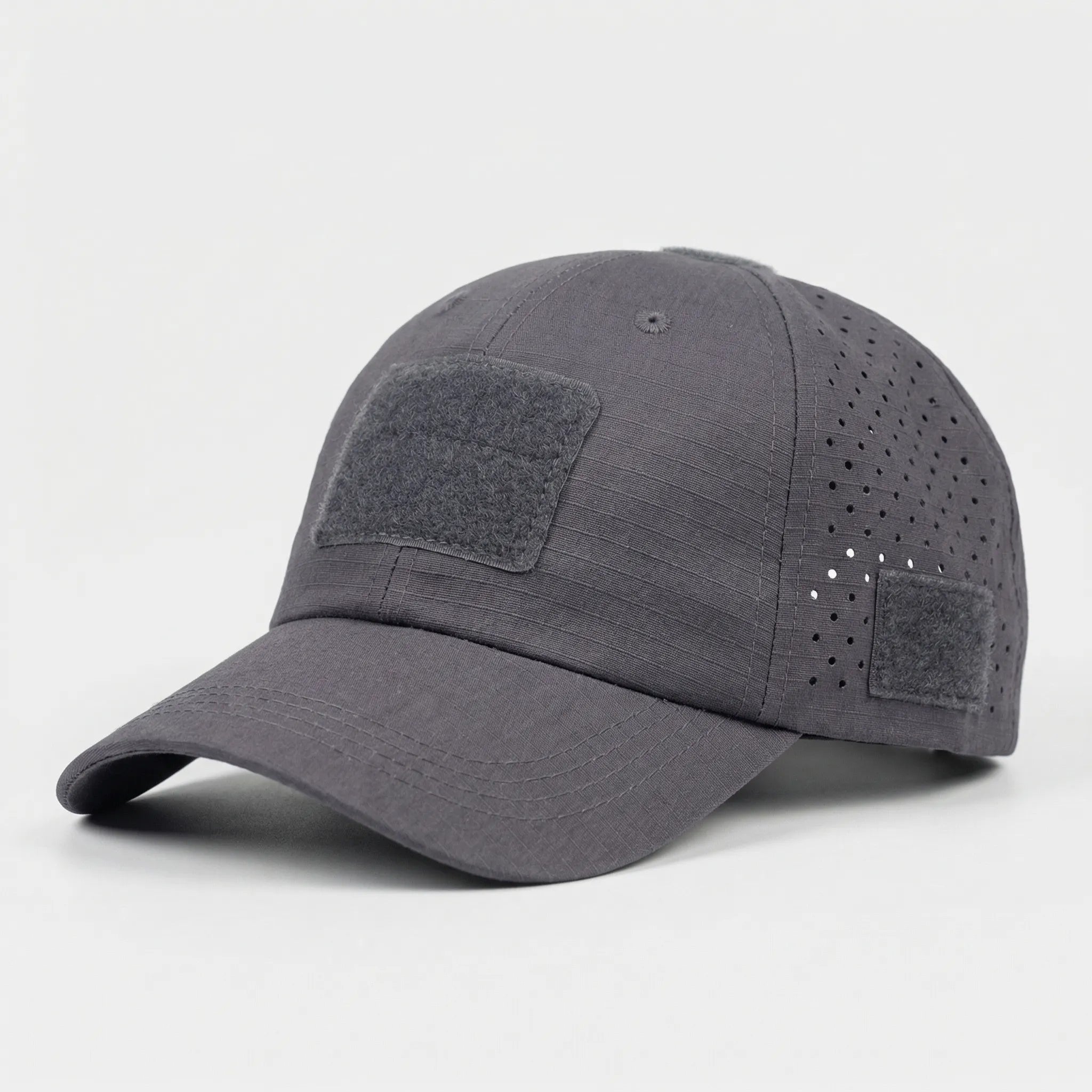 Men's camouflage baseball cap with breathable mesh construction and adjustable strap