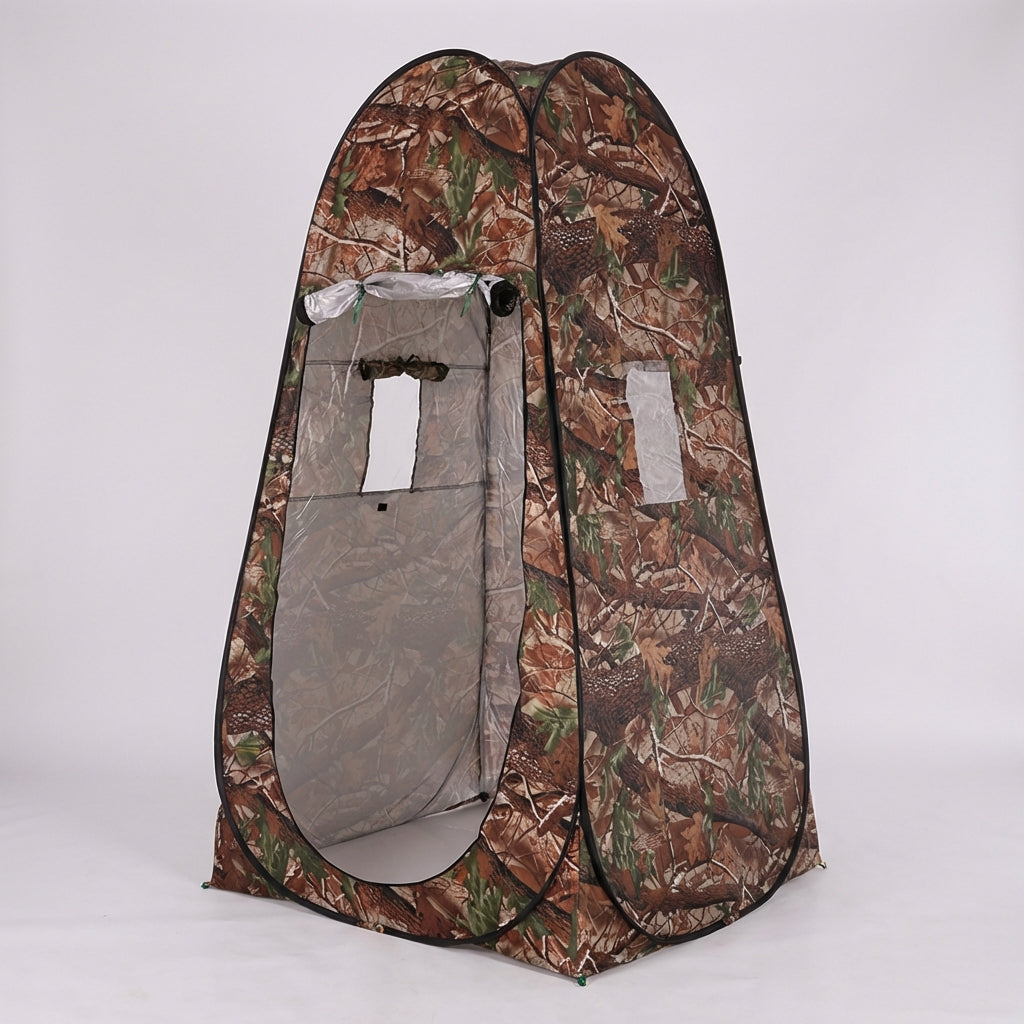 Pop-up privacy tent for camping and outdoor activities