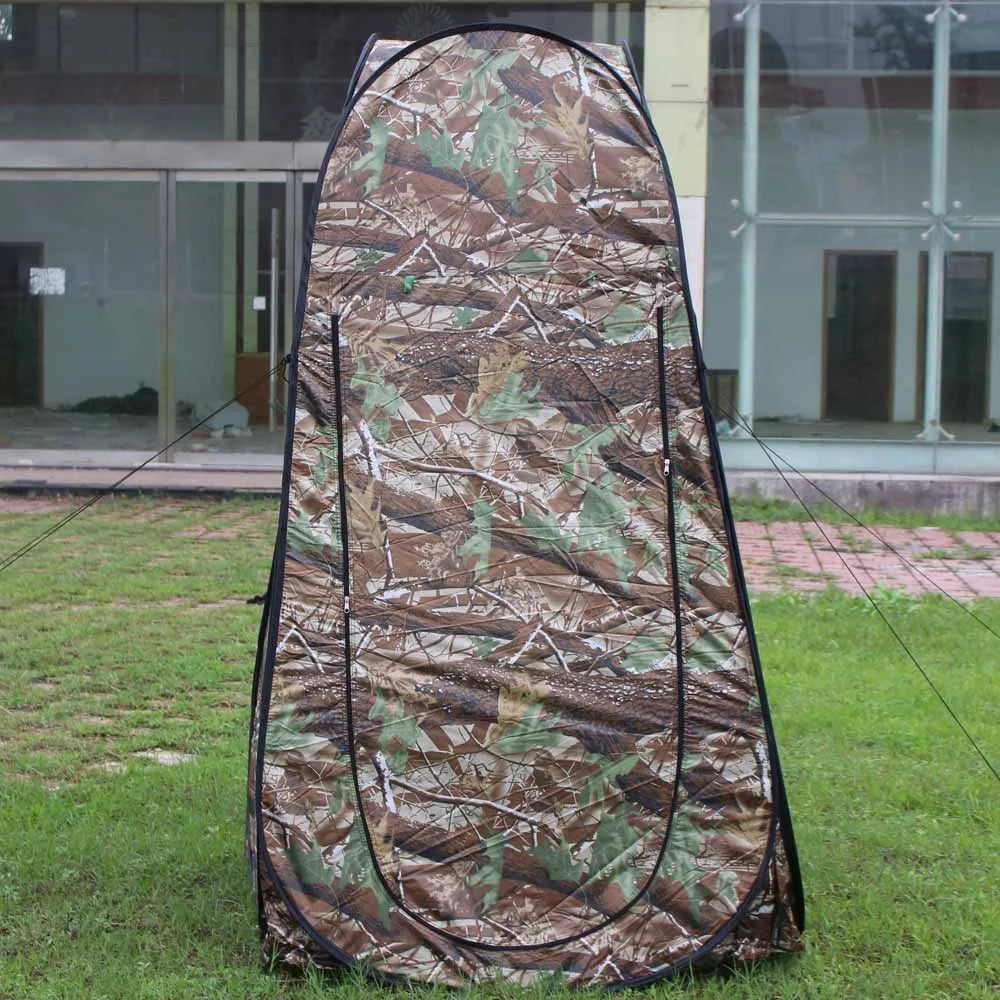 Pop-up privacy tent for camping and outdoor activities
