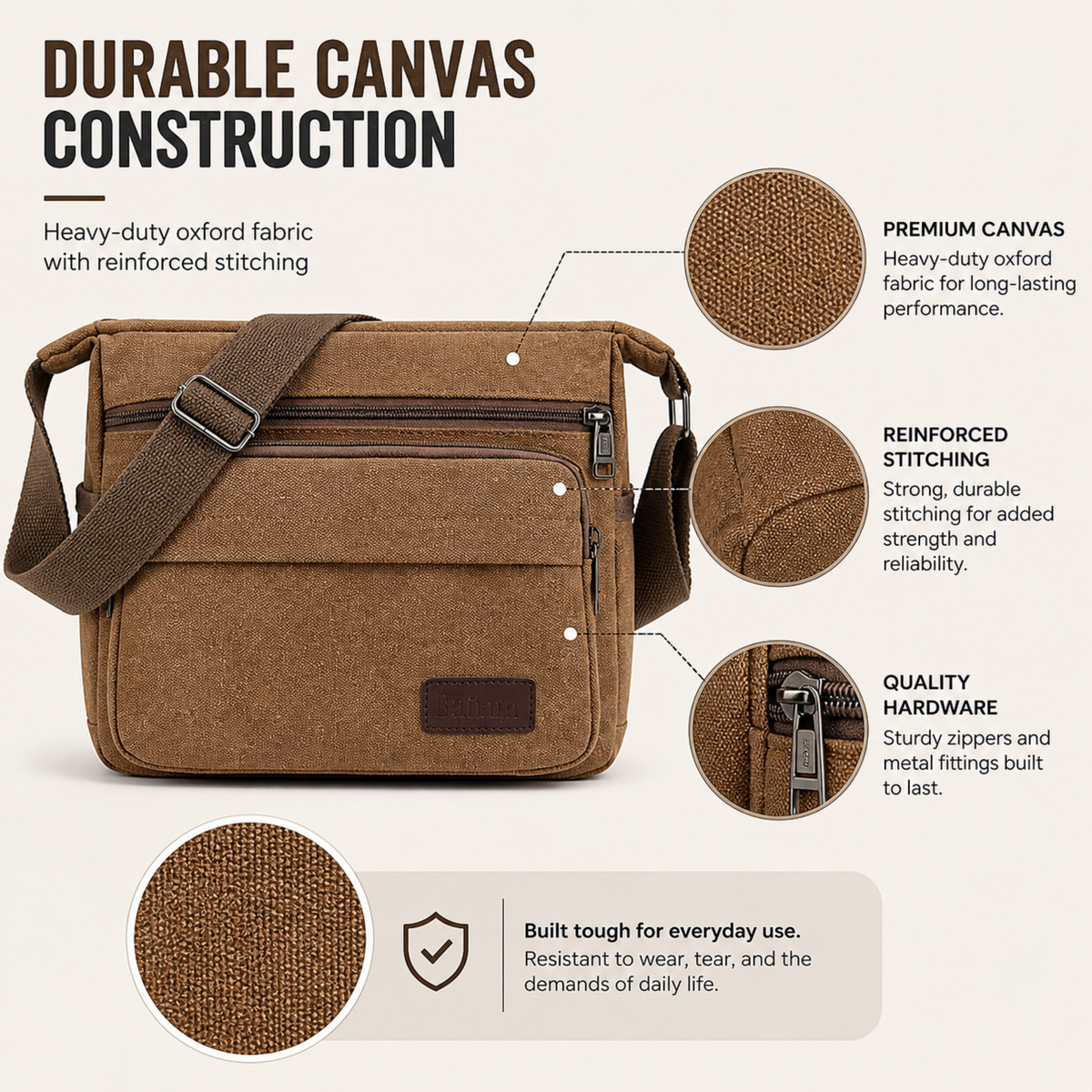 Celrien | Canvas Crossbody Messenger Bag