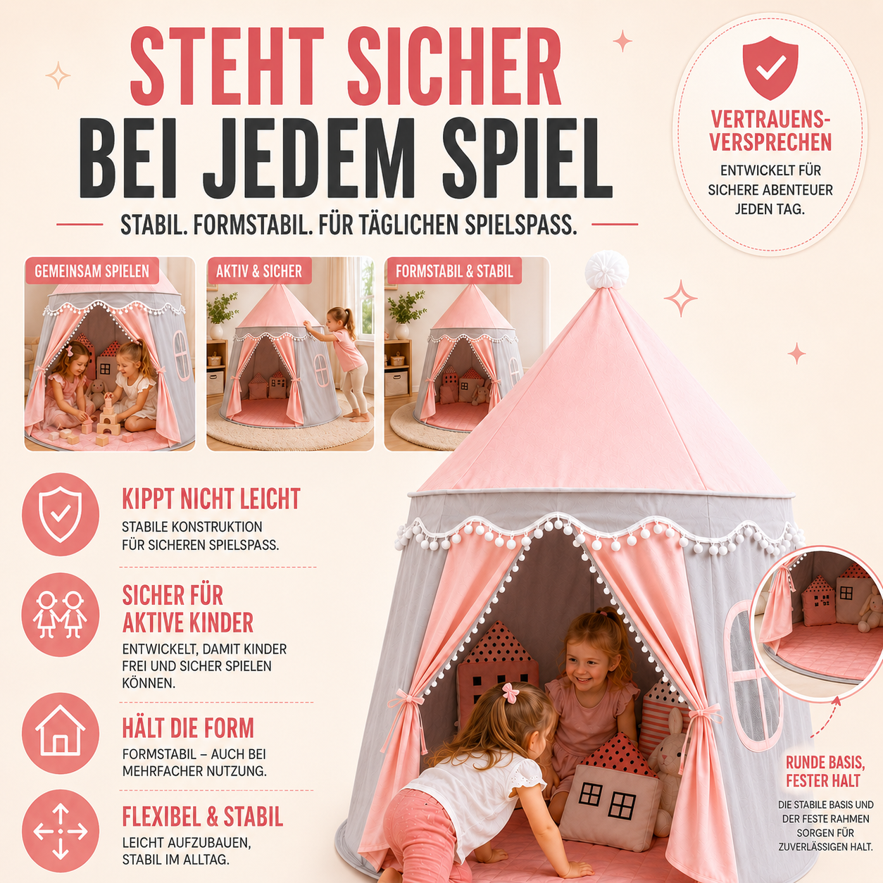 Celrien | CastleNook Foldable Kids Play Tent