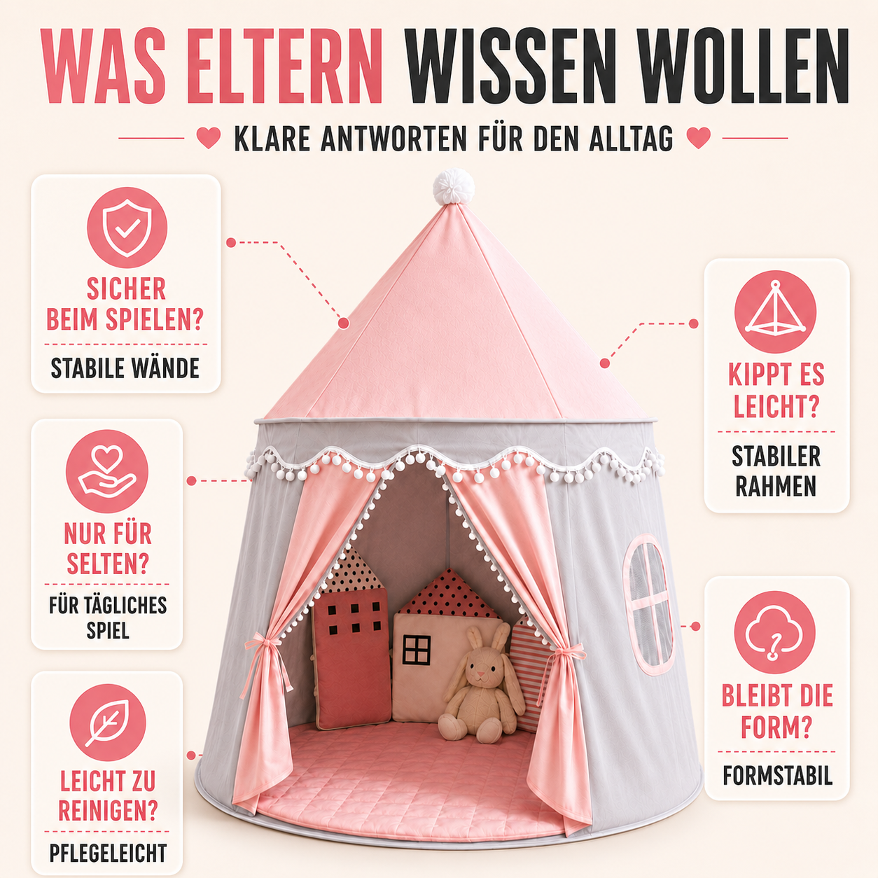 Celrien | CastleNook Foldable Kids Play Tent