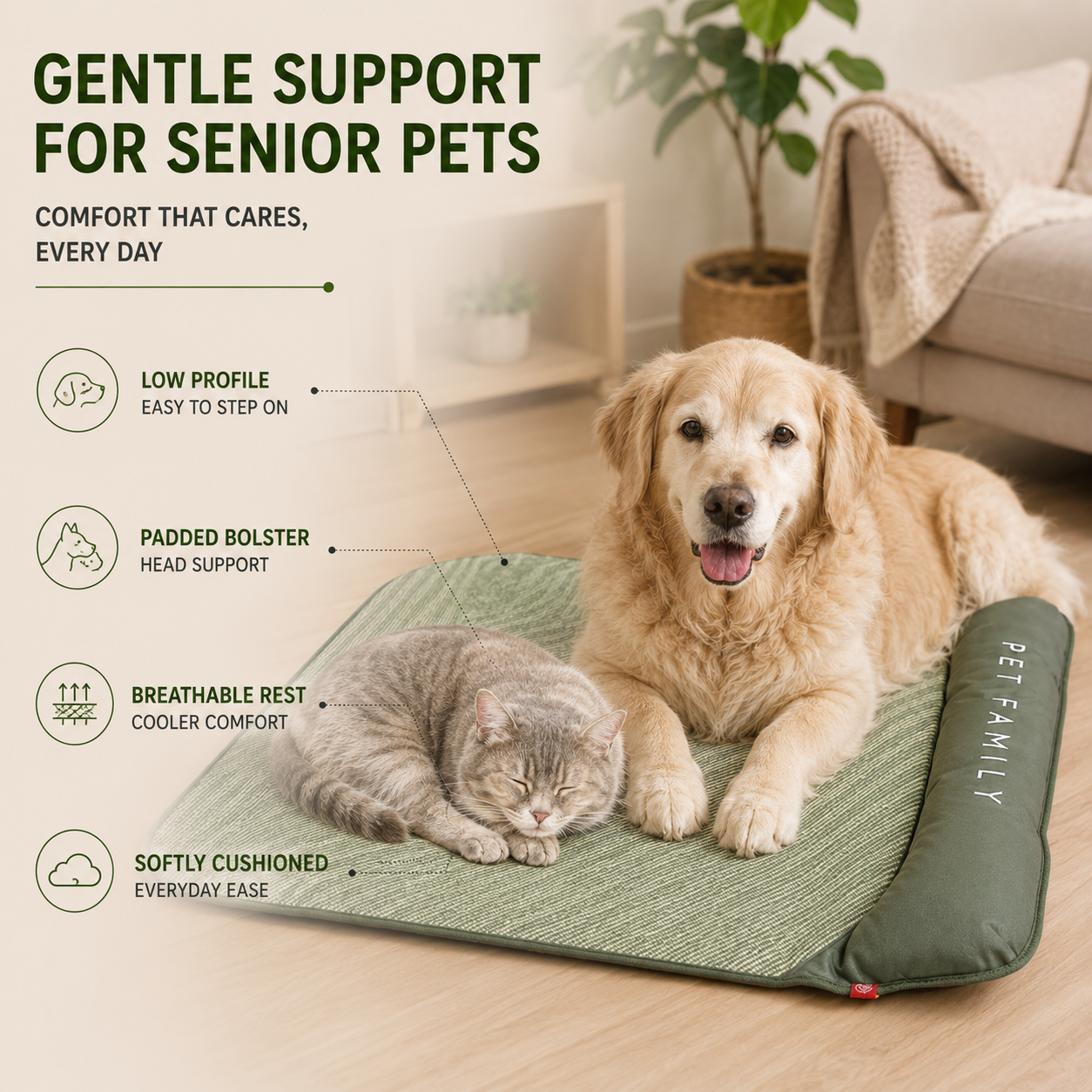 Celrien | Chilrest Breathable Pet Cooling Mat With Cushion