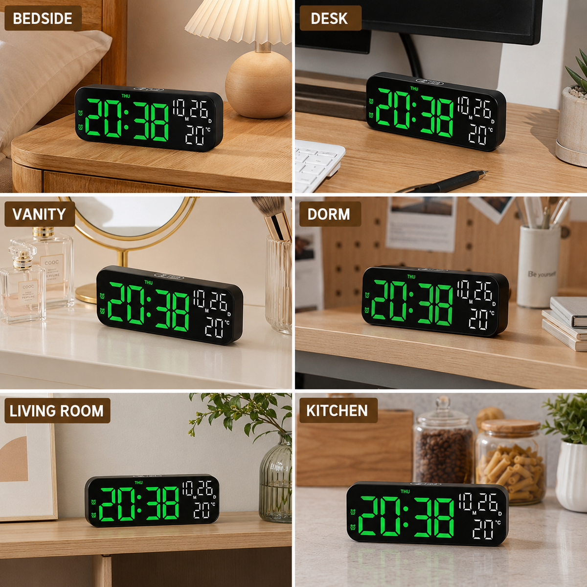 Celrien | Chronivy Digital LED Tabletop Clock