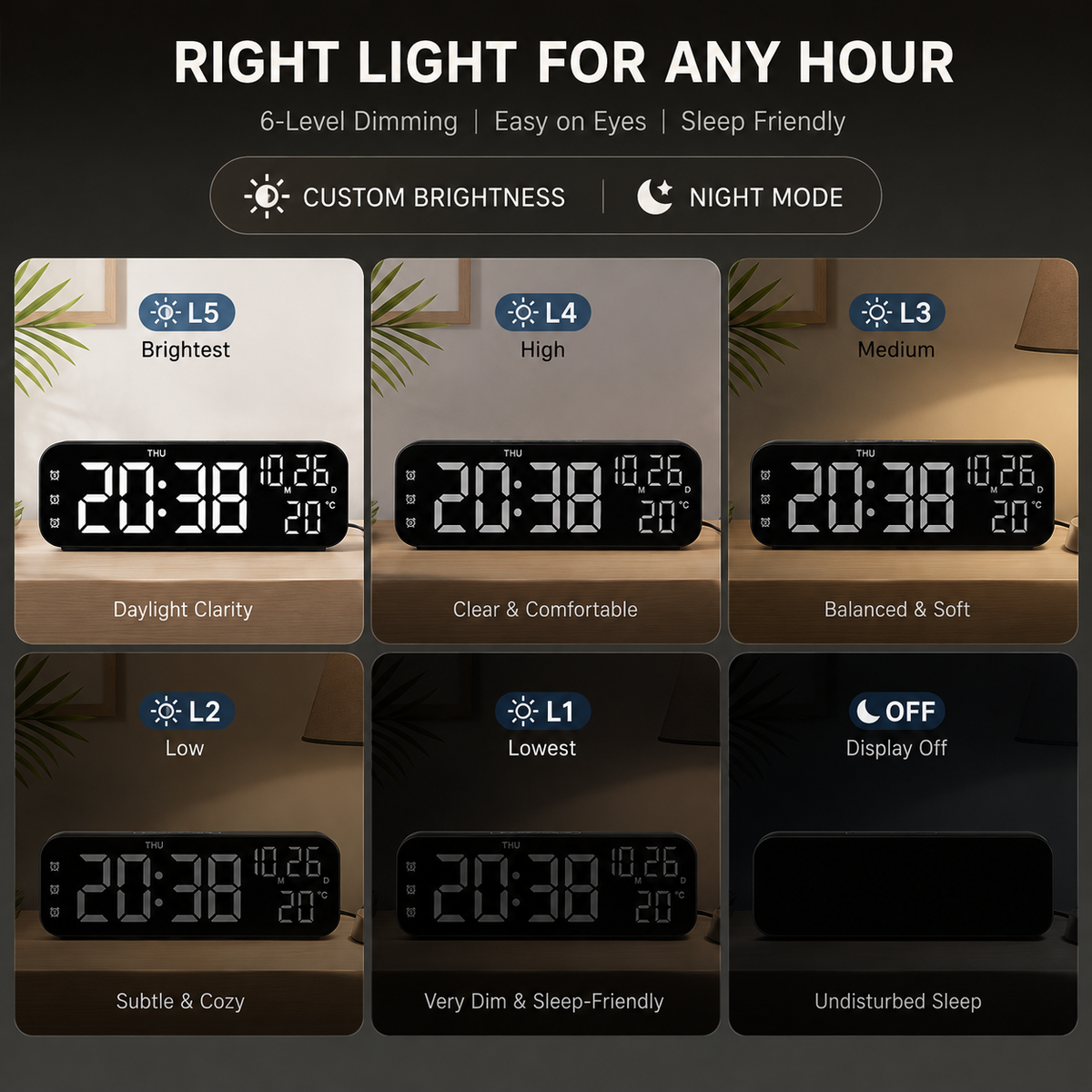 Celrien | Chronivy Digital LED Tabletop Clock