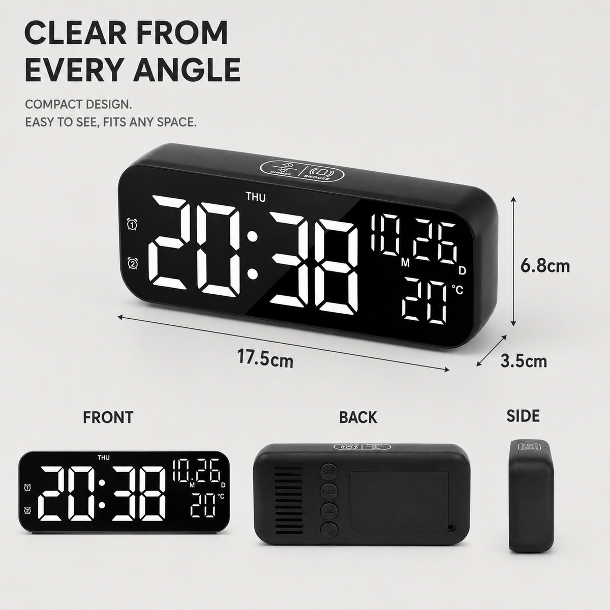Celrien | Chronivy Digital LED Tabletop Clock