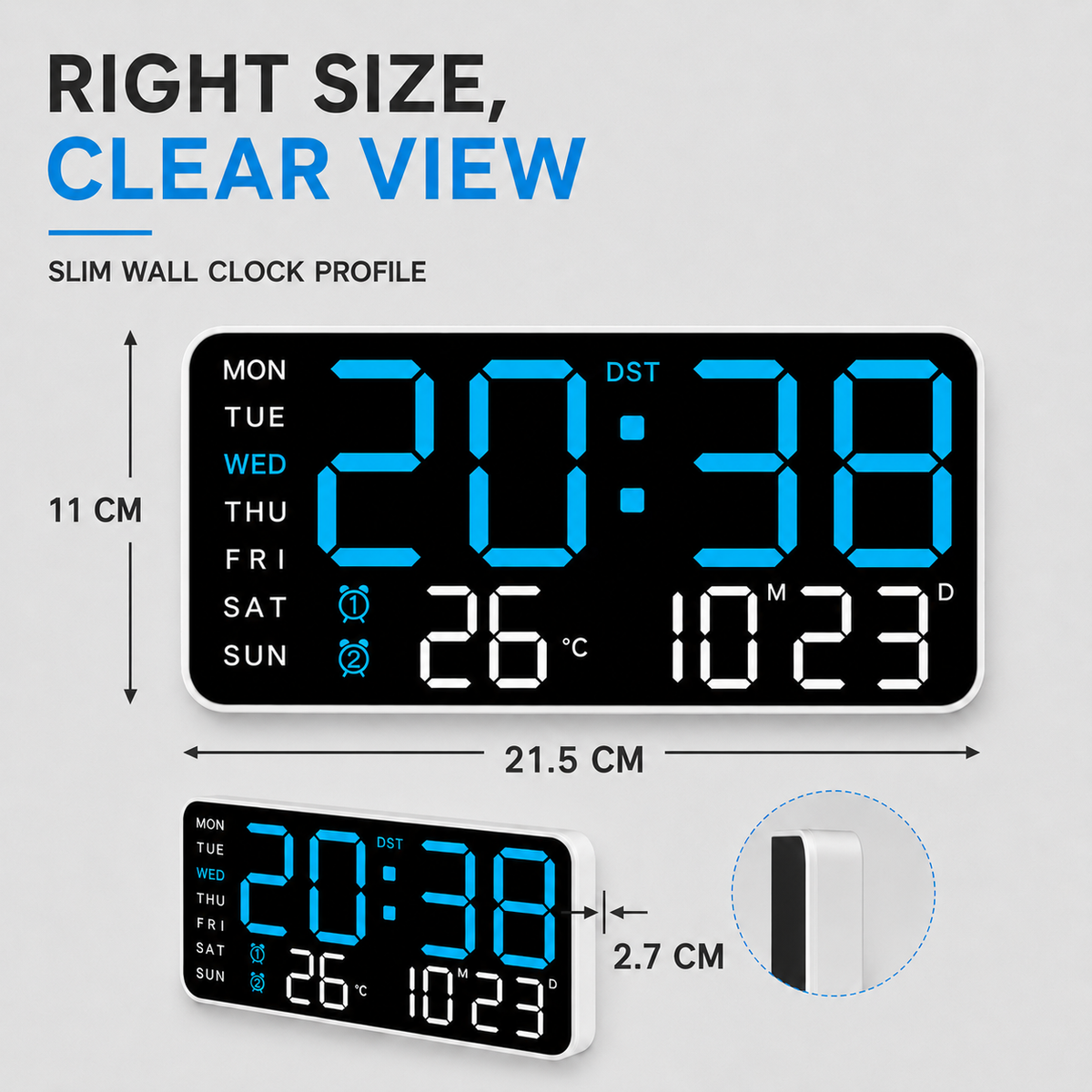 Celrien | ChronoVista Large Intelligent Digital Clock