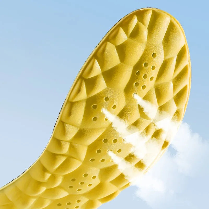 4D contoured sports insole with breathable perforated design and cloud cushioning