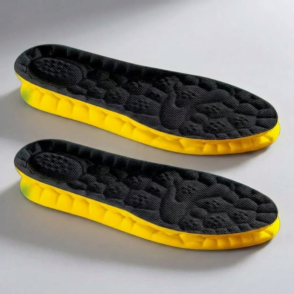 4D contoured sports insole with breathable perforated design and cloud cushioning