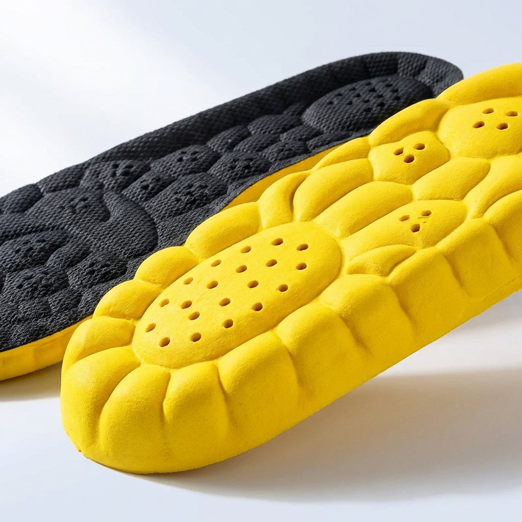 4D contoured sports insole with breathable perforated design and cloud cushioning
