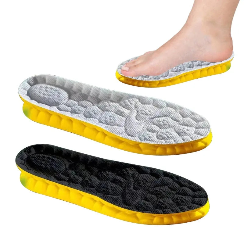 4D contoured sports insole with breathable perforated design and cloud cushioning