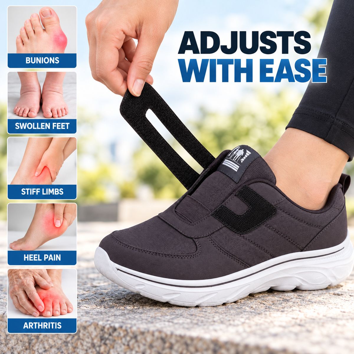 Celrien | Comfortrek Wide-Fit Adjustable Walking Sneaker
