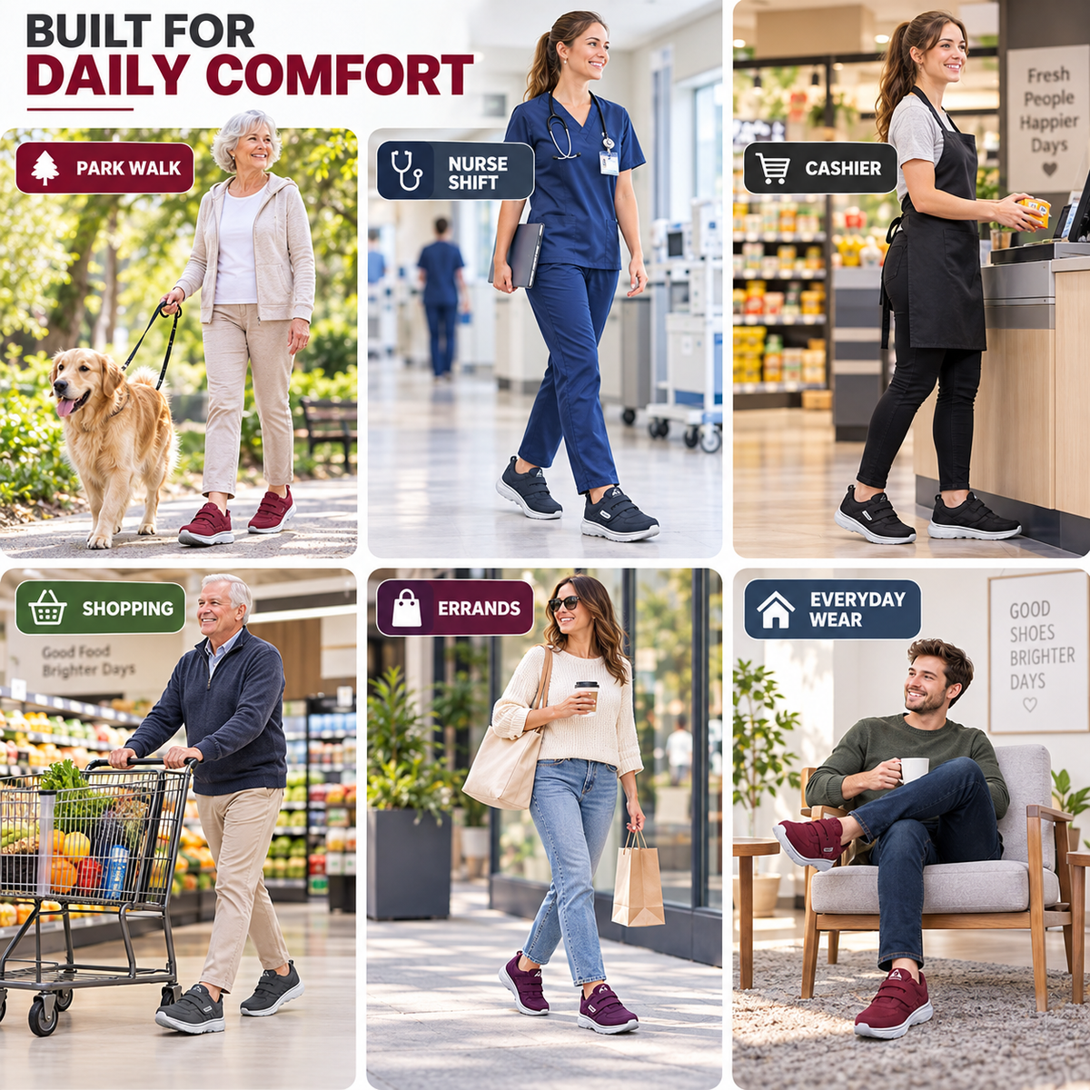 Celrien | Comfortrek Wide-Fit Adjustable Walking Sneaker