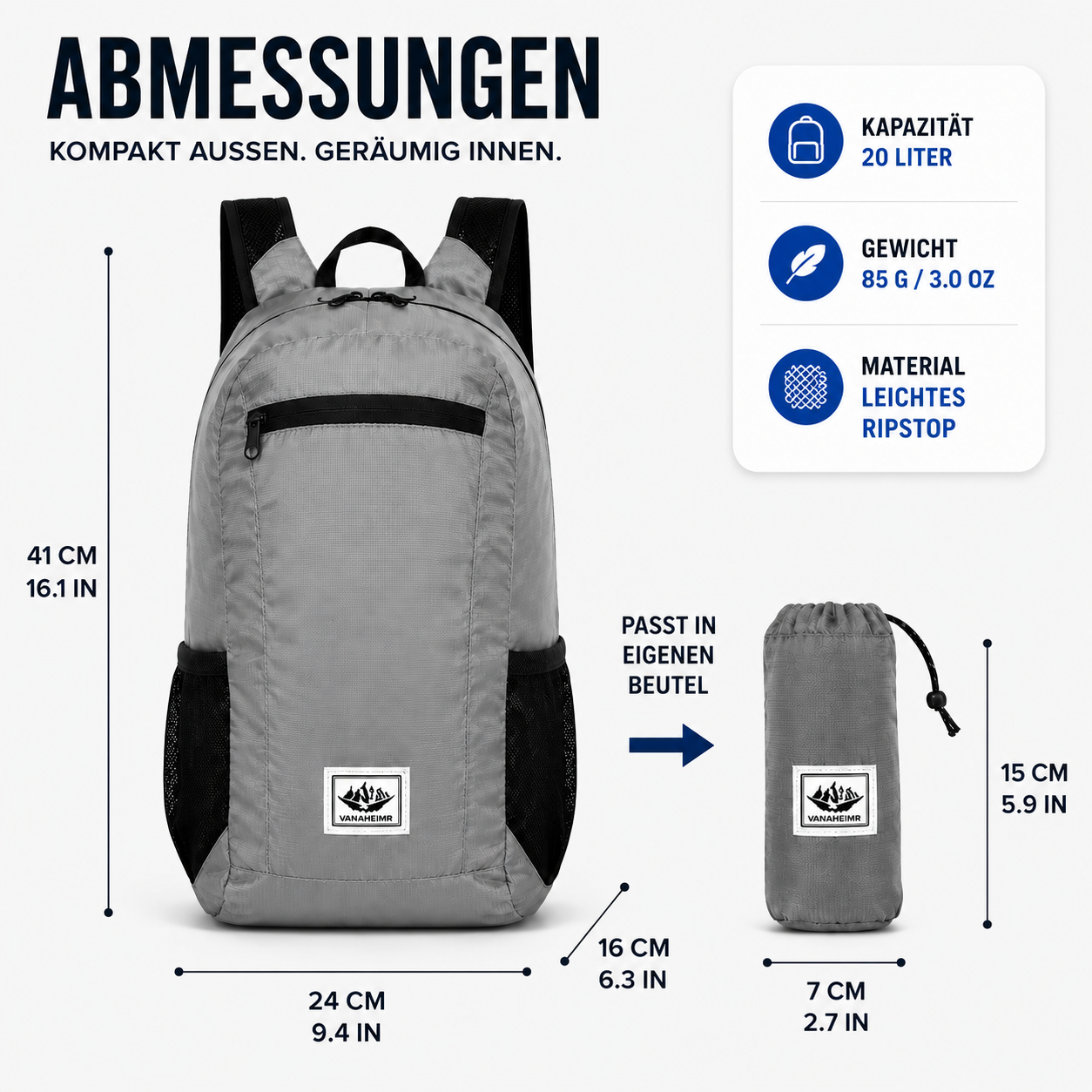 Celrien | Compactrek Foldable 20L Outdoor Day Backpack