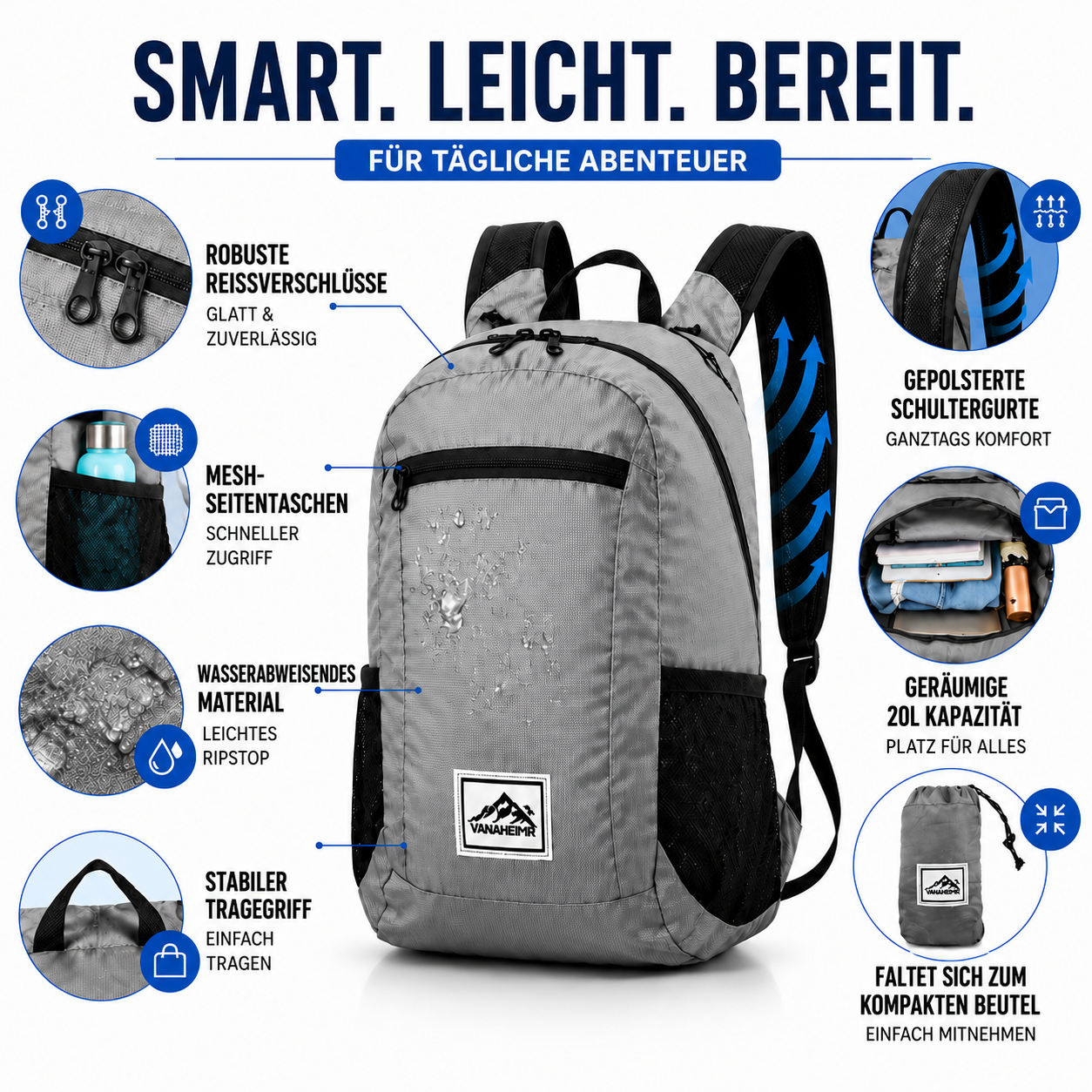 Celrien | Compactrek Foldable 20L Outdoor Day Backpack