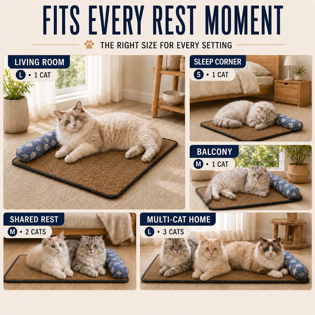 Celrien | Coolweave Woven Rattan Cooling Mat With Pillow
