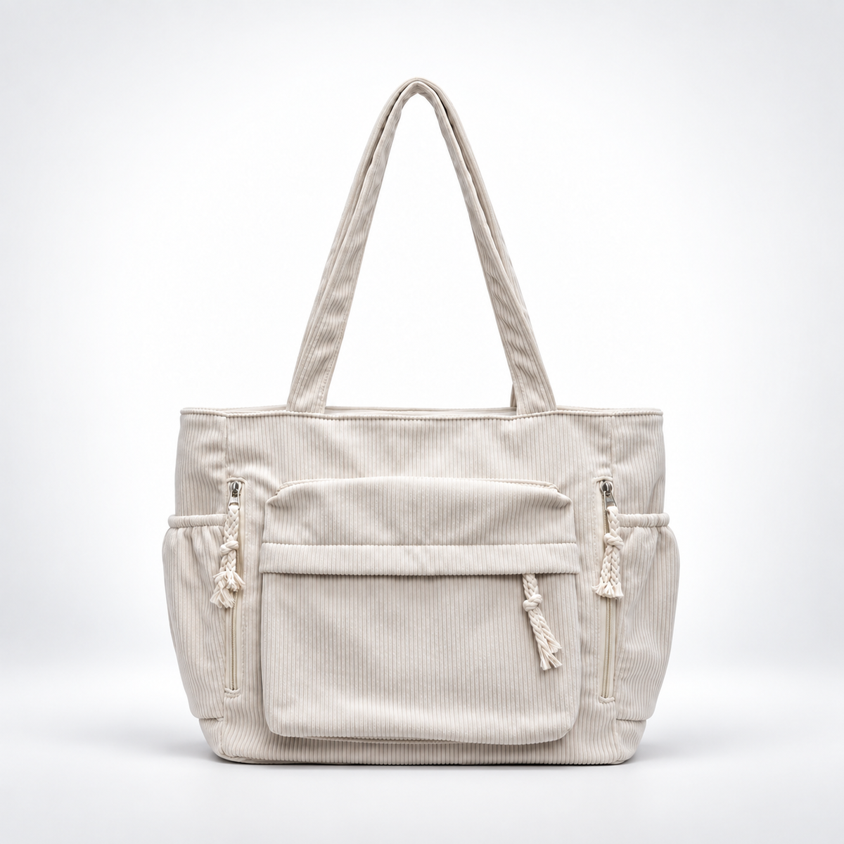 Celrien | Cordura Multi-Pocket Corduroy Shoulder Tote