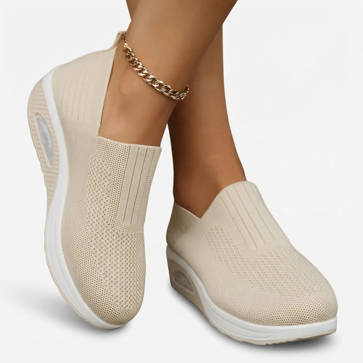 Orthopedic shoes slip-on wedge sneaker with cushioned sole