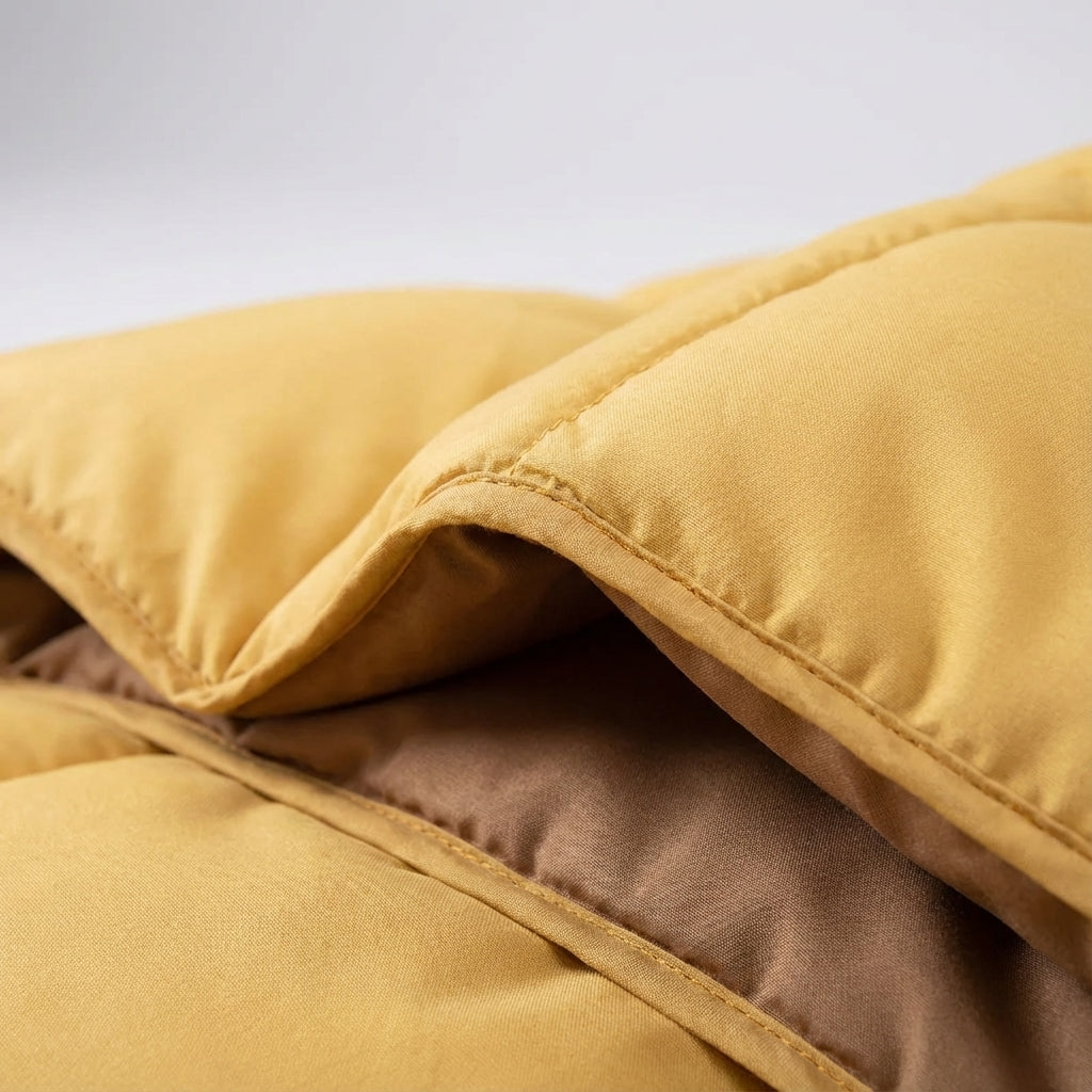 Two-person camping sleeping bag with double envelope design