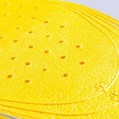 Low profile heel inserts with breathable perforated surface