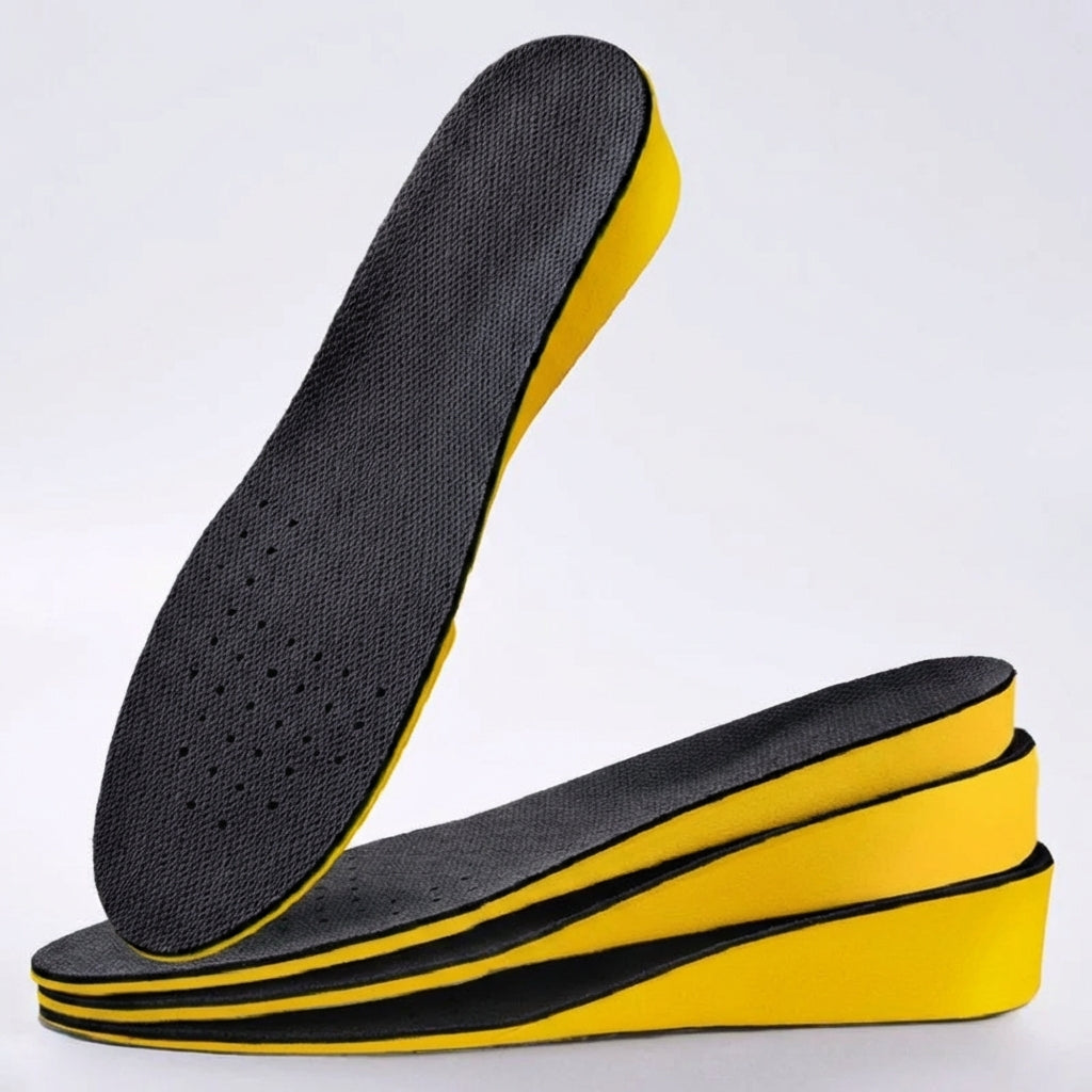 Low profile heel inserts with breathable perforated surface