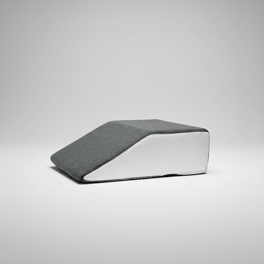 Memory foam leg wedge pillow with breathable removable cover for elevation support
