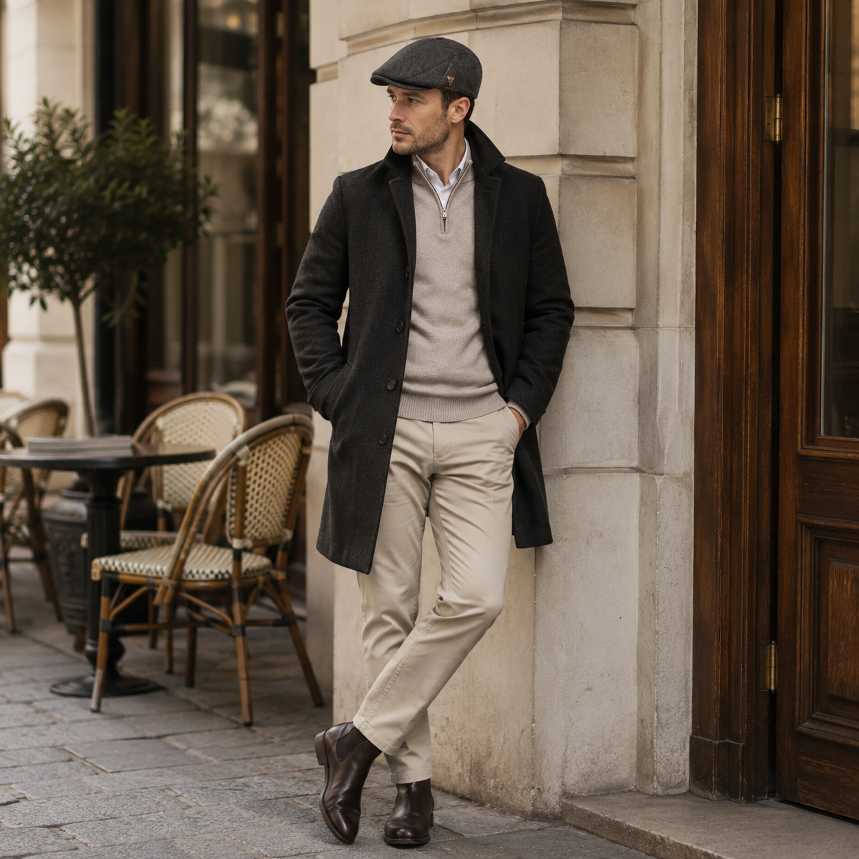 Celrien | Flatsworth Herringbone Flat Cap
