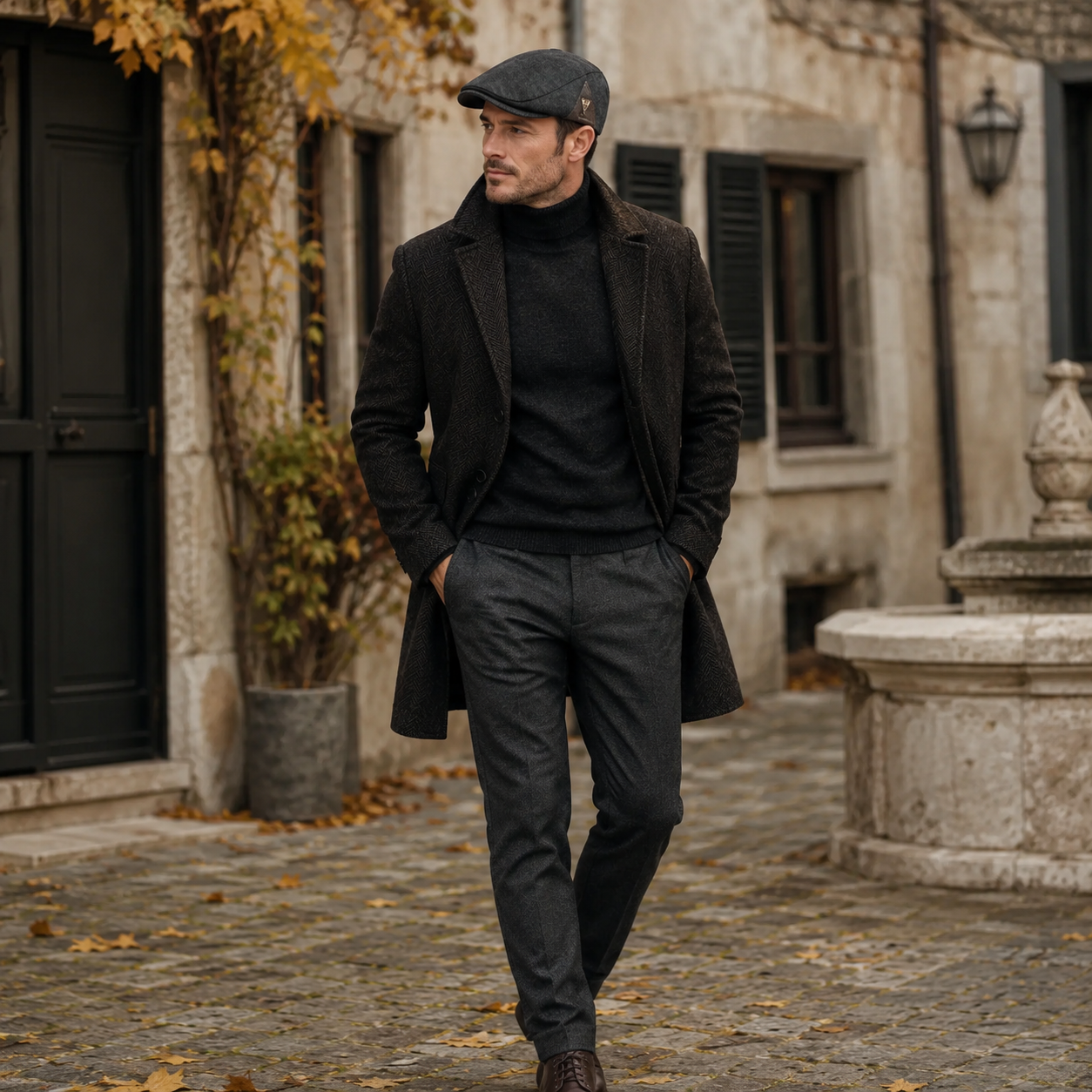 Celrien | Flatsworth Herringbone Flat Cap