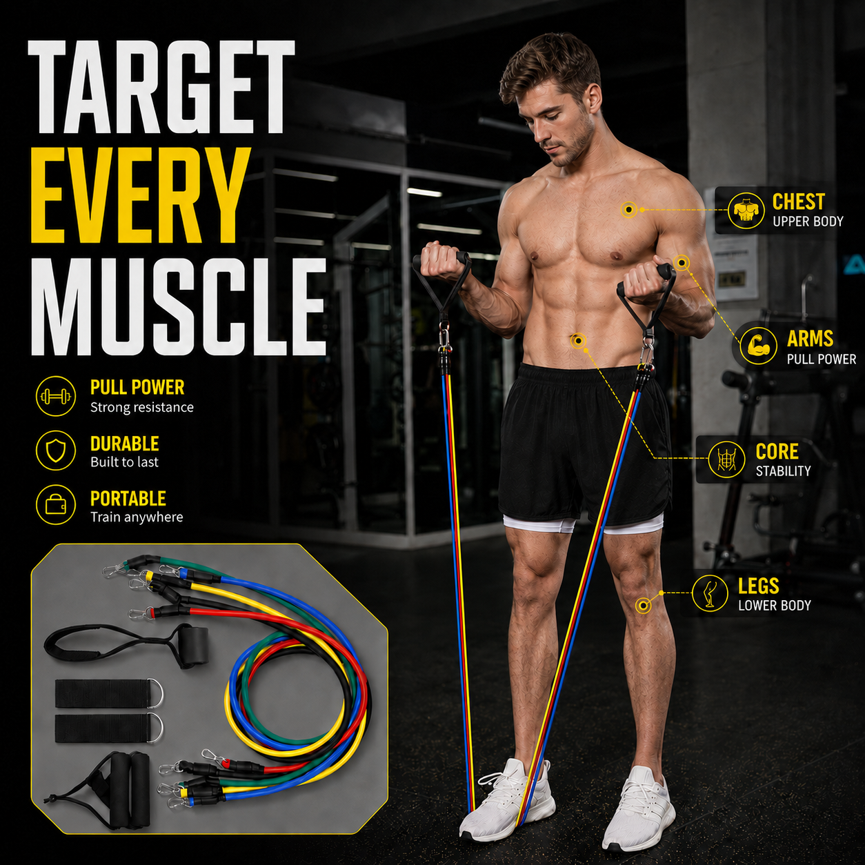 Celrien | Flexari Tubular Resistance Band Set
