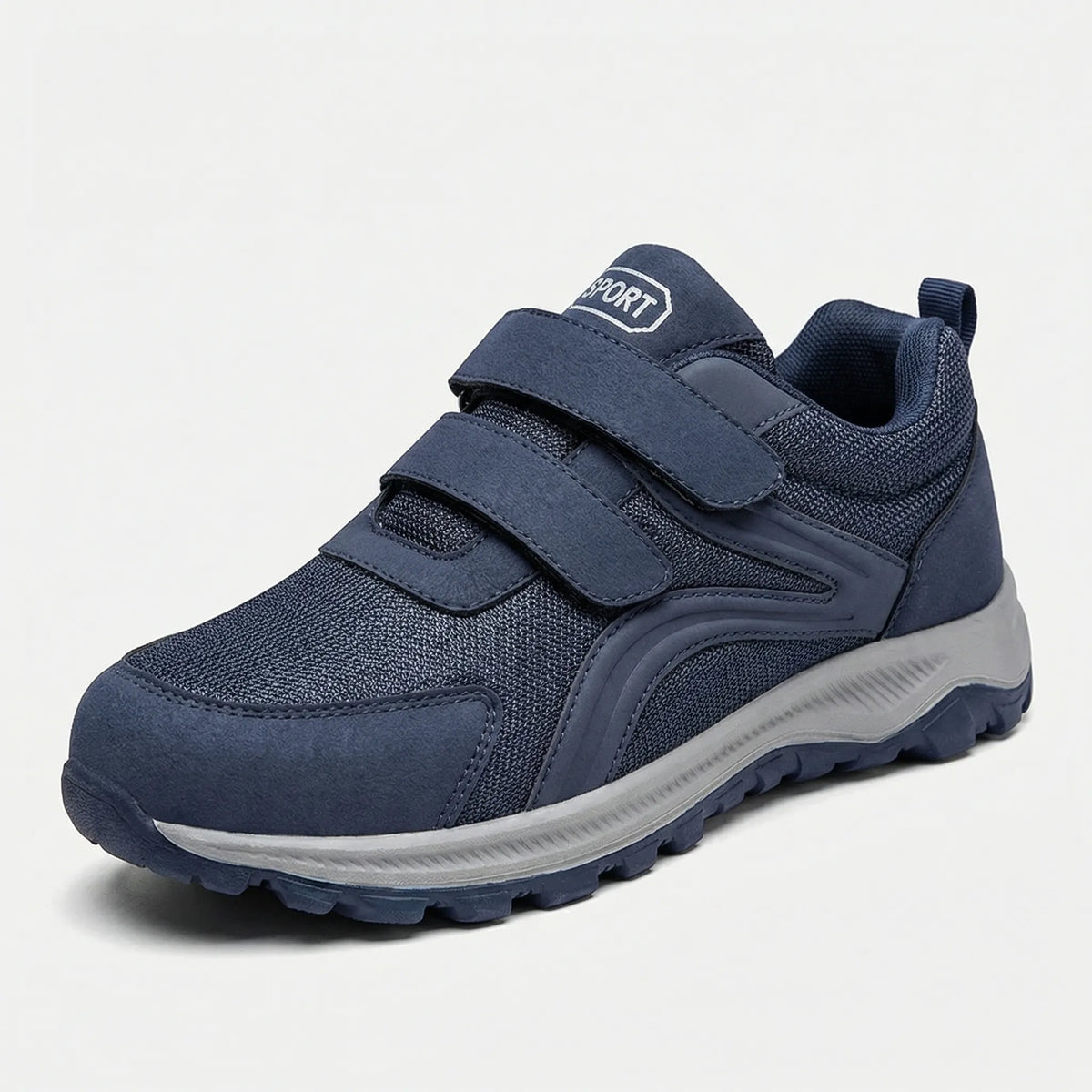 Orthopedic shoes wide fit double strap walking sneakers with breathable mesh