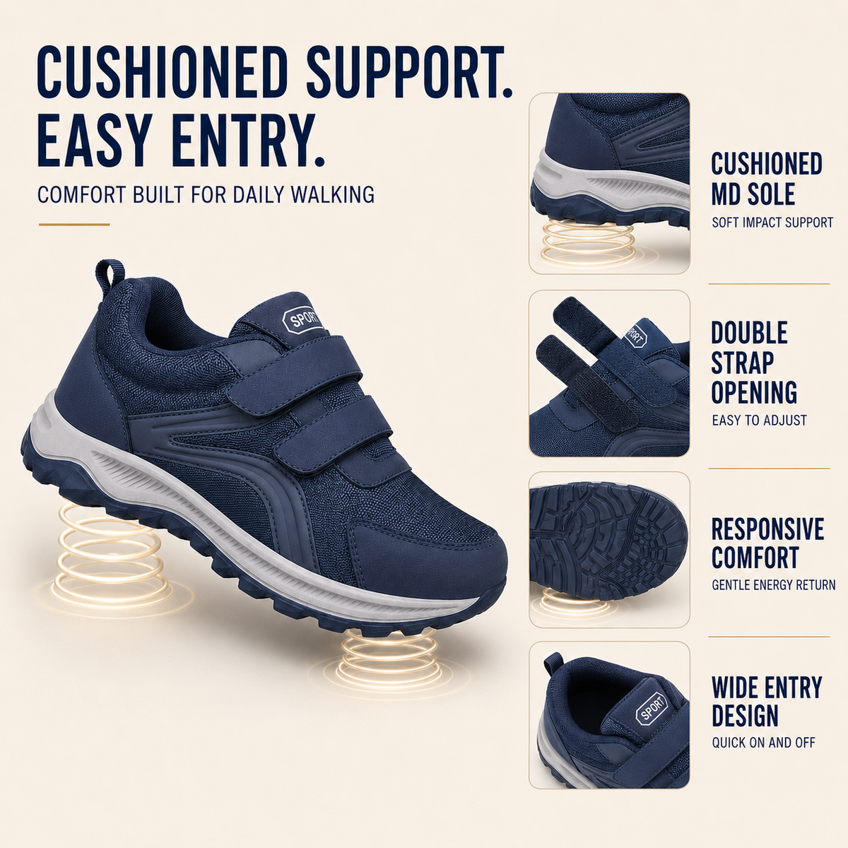 Celrien | Flexovan Wide-Fit Orthopedic Walking Sneakers