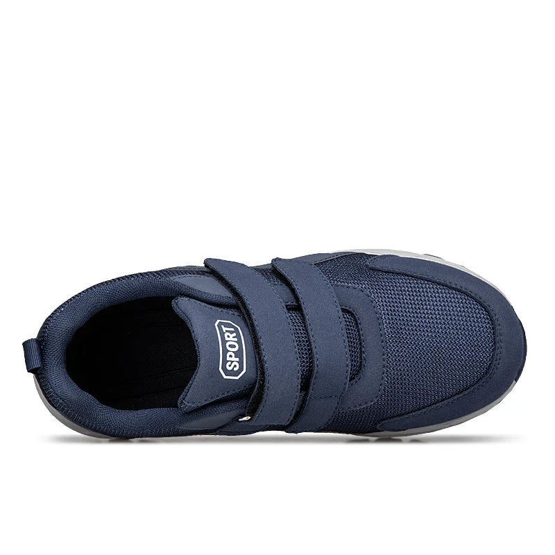 Orthopedic shoes wide fit double strap walking sneakers with breathable mesh