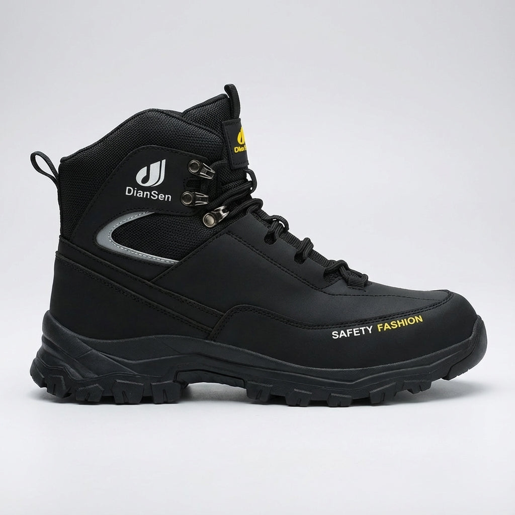 Ankle-height safety boots waterproof non-slip steel toe