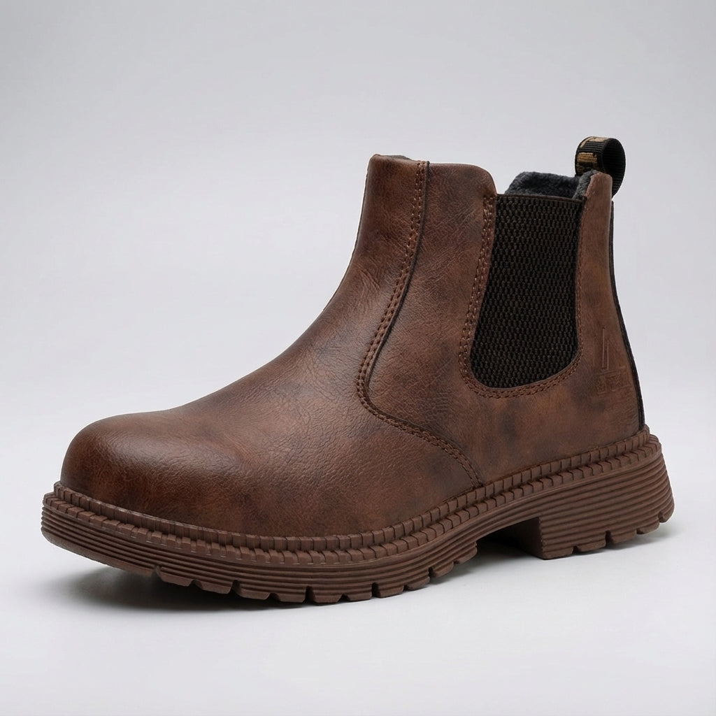 Ankle-height safety boots waterproof non-slip steel toe
