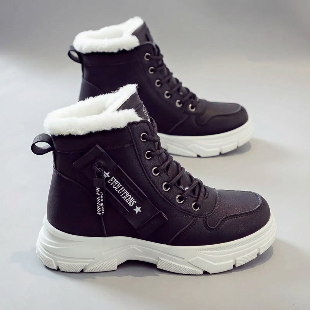 Women's ankle winter boots with warm insulation and chunky gripped sole