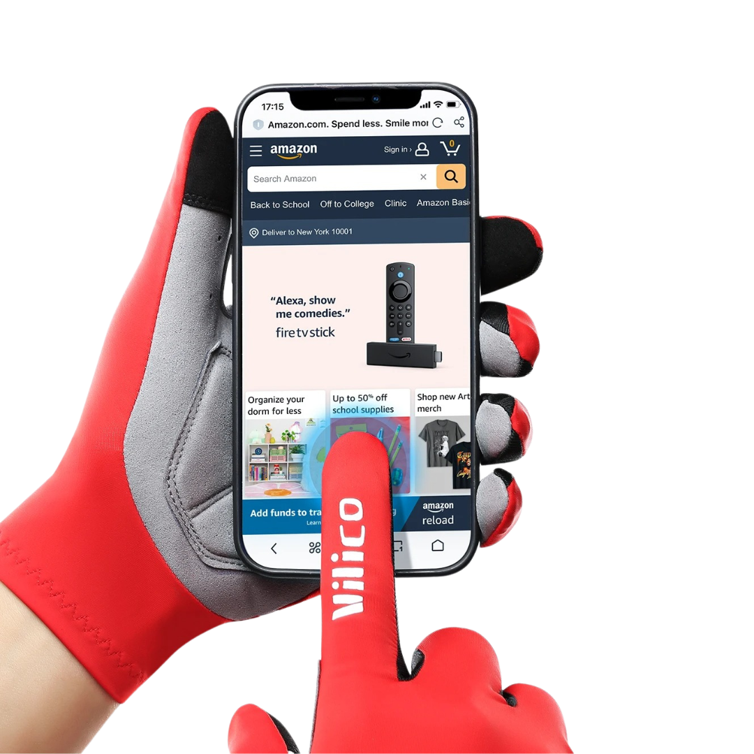 Winter gloves with gel padding and non-slip palm for cycling
