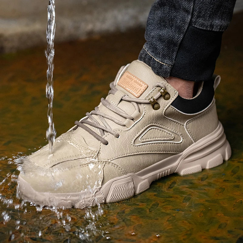 Low profile safety shoes with reinforced toe protection and slip-resistant sole