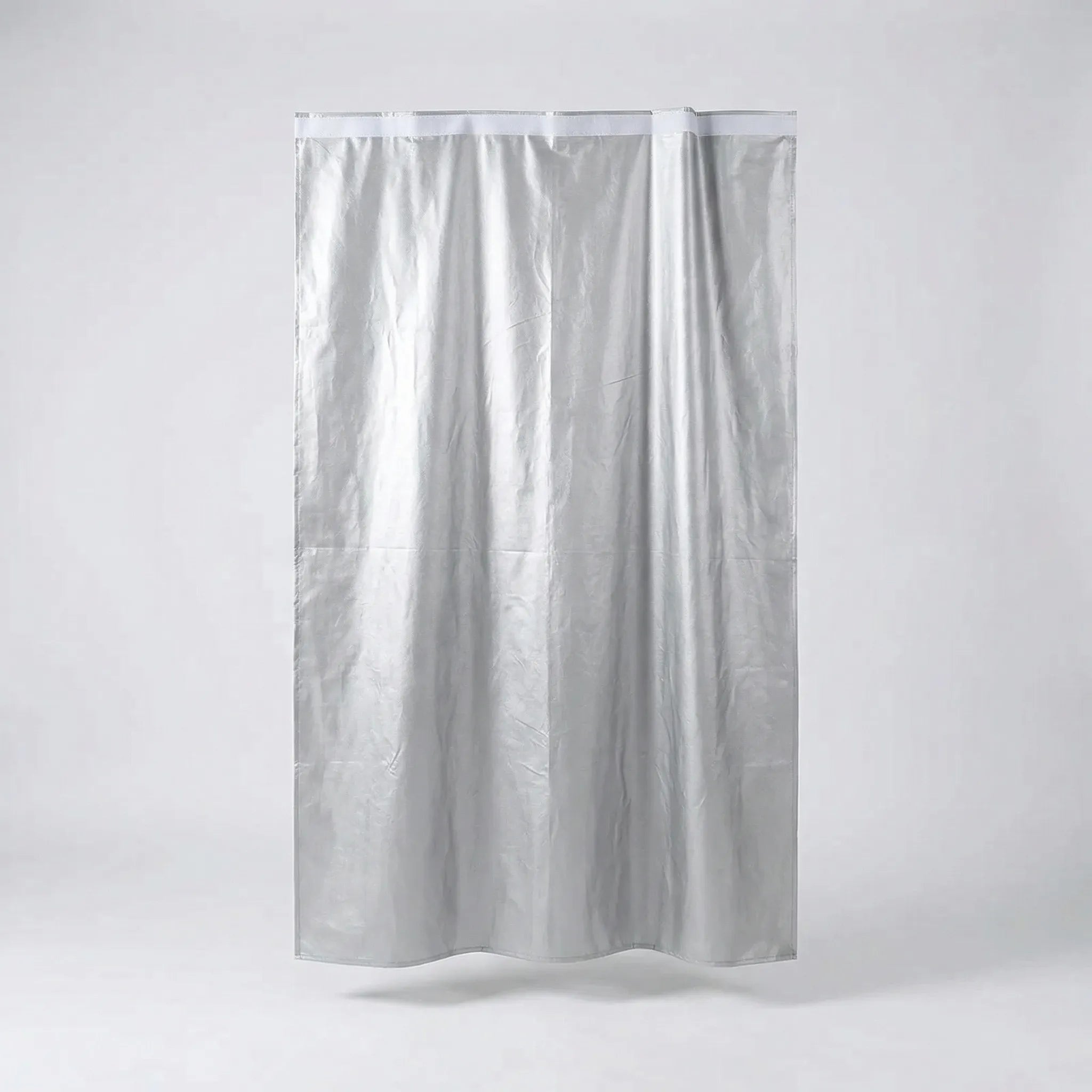 Self-adhesive window sunshade with double-sided reflective finish