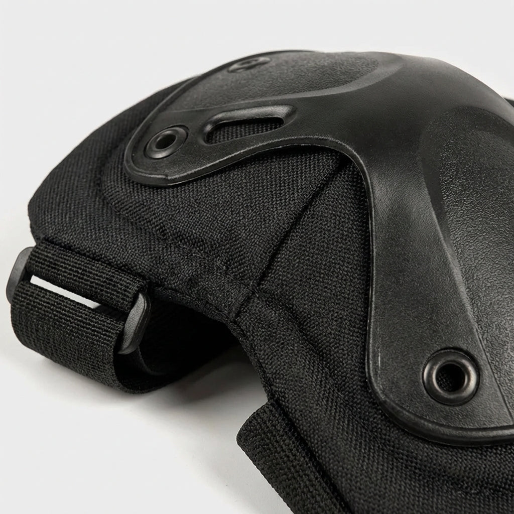 Hard shell knee and elbow protective pads for outdoor sports
