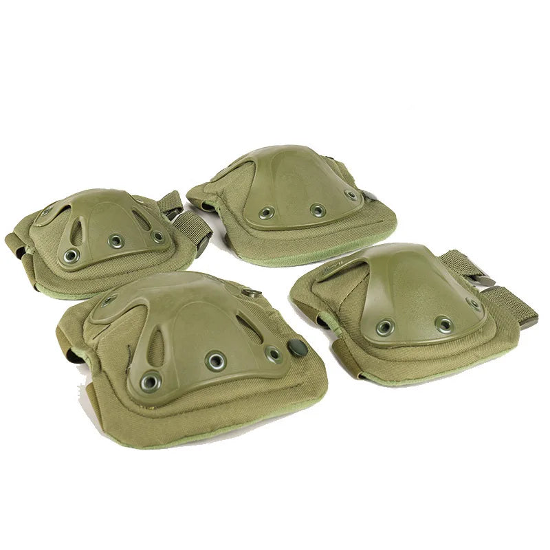 Hard shell knee and elbow protective pads for outdoor sports