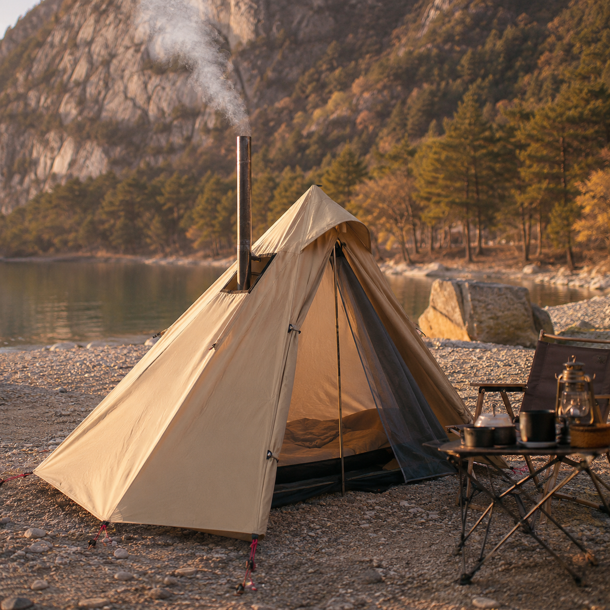 Celrien | HearthPeak Single-Person Pyramid Tent